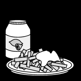 chips with mayonnaise
